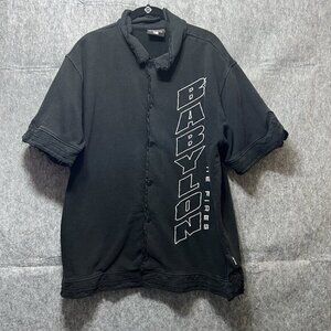 Babylon LA Shirt XL Mens Short Sleeve‎ Button Up Black We Light The Fires